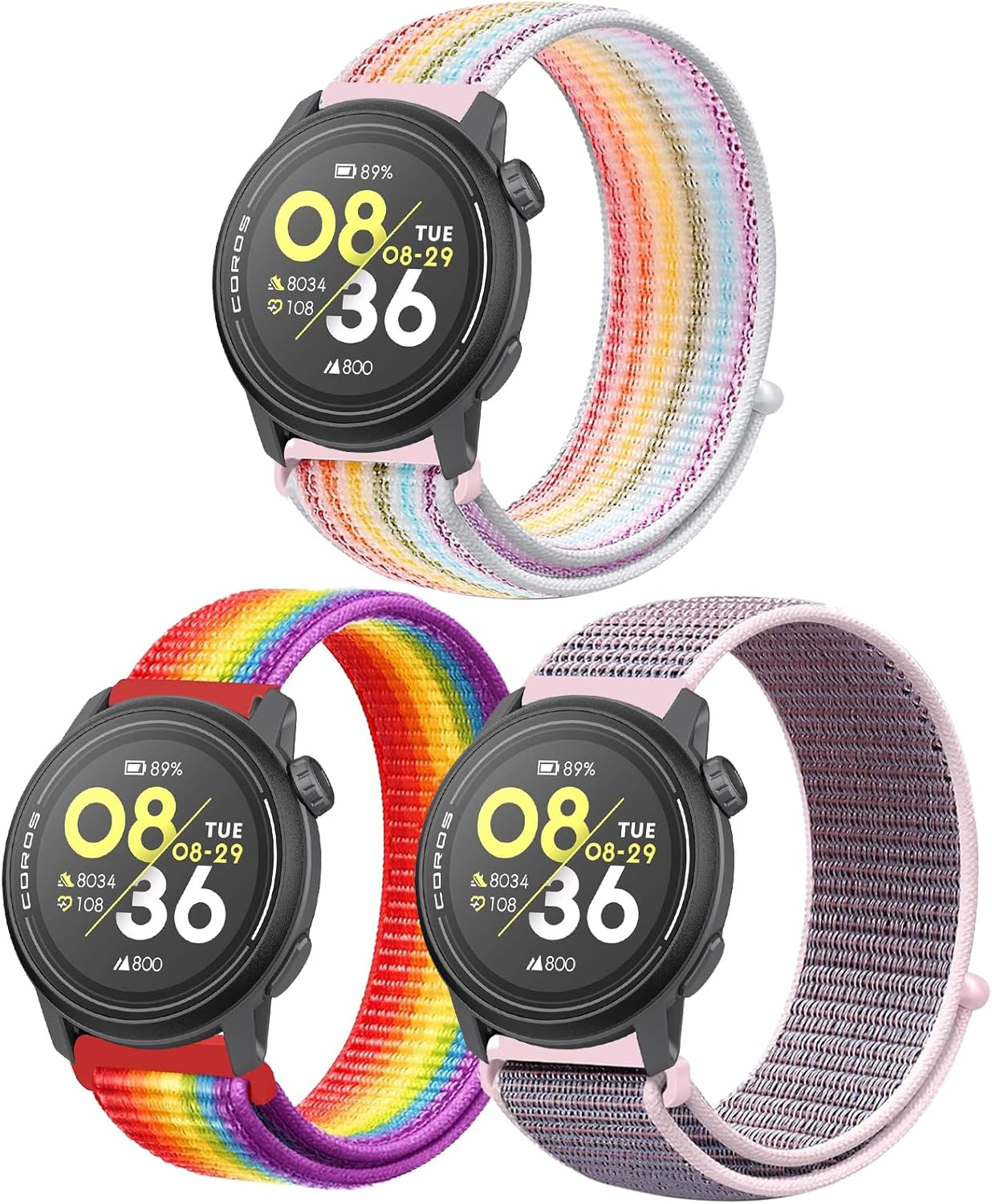 Harikiri 20Mm 22Mm Nylon Straps Compatible with COROS PACE 3/APEX 2 Pro/Pace 2/APEX Pro/Apex 2/APEX 46Mm/Apex 42Mm for Men and Women