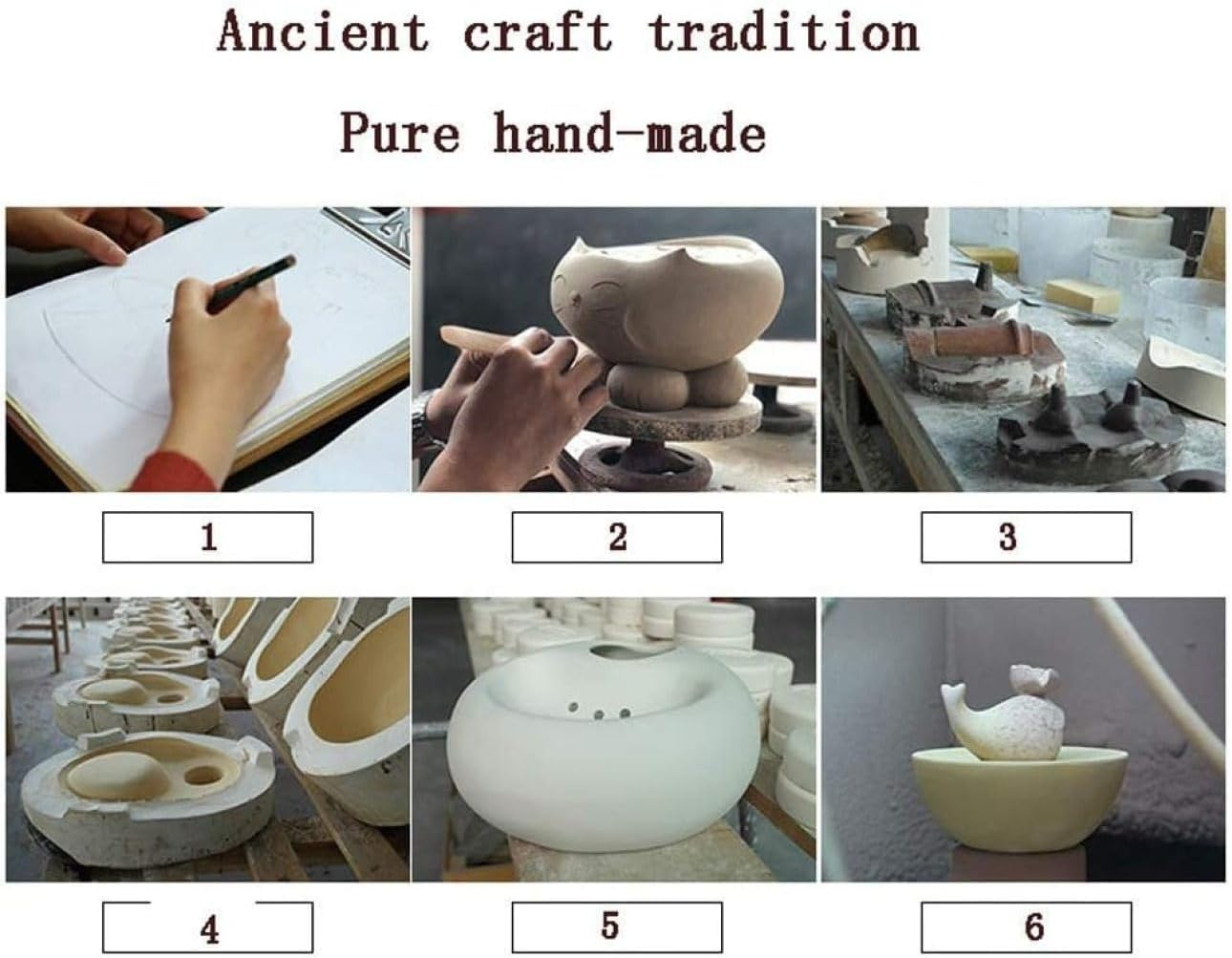 Dog Water Bowl Cat Water Fountain Automatic Circulation Ceramic Pet Water Dispenser Dog Water Fountain Filtered Water for Your Pet Silent Non-Slip Pet Bowl image number 2