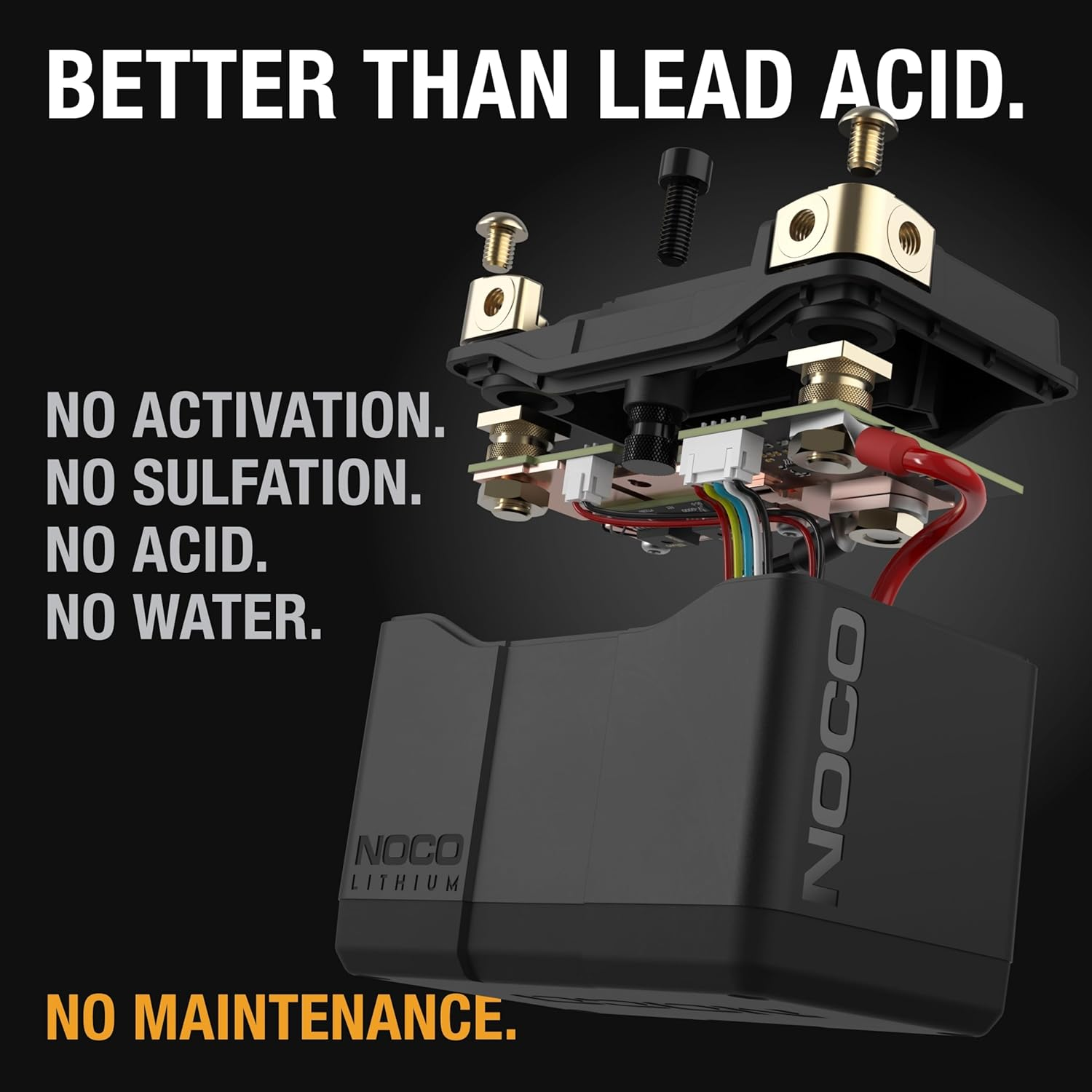 NOCO Lithium NLP5: Ultra-Light 12V Lithium Motorbike Battery &ndash; Group 5 &ndash; 2Ah &ndash; 250A Start Power &ndash; Intelligent BMS &ndash; UL Certified