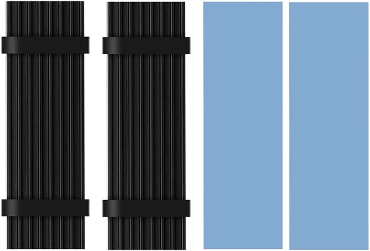 RGEEK 2Pcs M.2 SSD Heat Sink NVME NGFF M.2 2280 Solid State Hard Disk Aluminum Heatsink Cooler Radiator Thermal Cooling Pad for PC image number 1