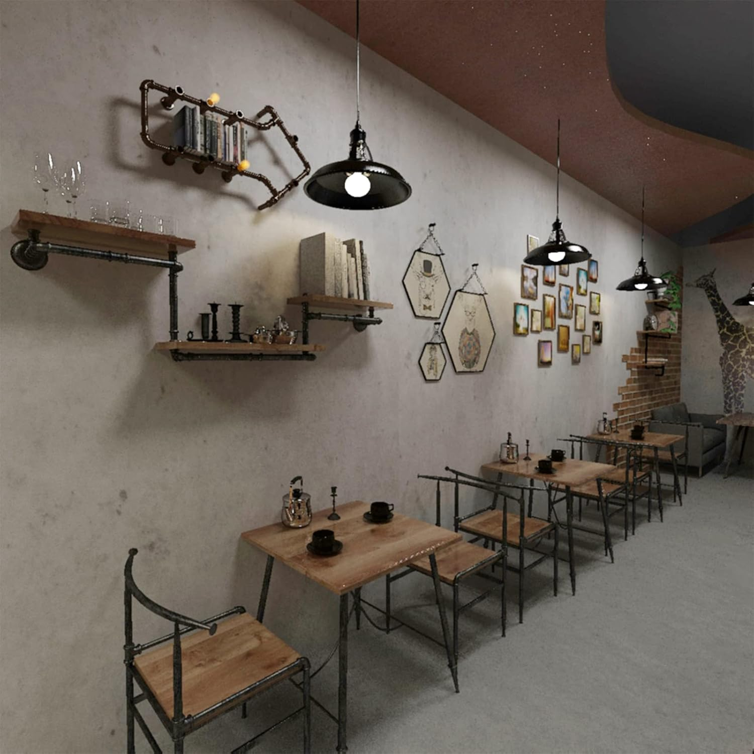 80Cmx4M Grey Concrete Peel and Stick Wallpaper Extra Wide Contact Paper Self Adhesive Thick Removable Waterproof Vinyl Wrap Sticky Faux Cement Wall Mural for Apartment Bedroom Bathroom Kitchen Decor image number 3