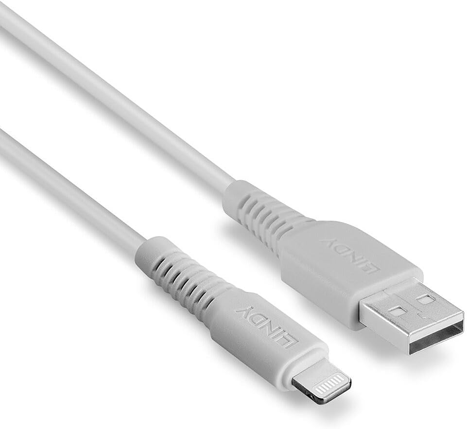 Lindy USB to Lightning Cable, 0.5 Metre Length, White image number 2