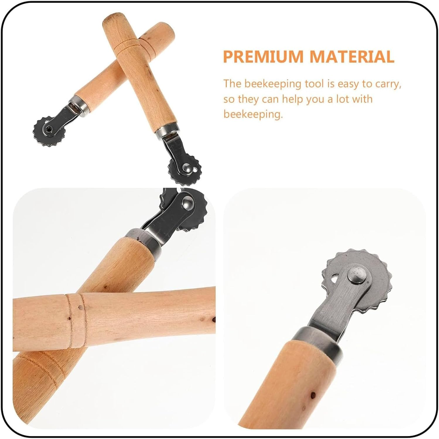 2 Pcs Thread Embedding Device for Beekeeping, Honey Wire Embedder, Spur Wire Wheel Beehive Tool, Essential Equipment for Wax image number 3