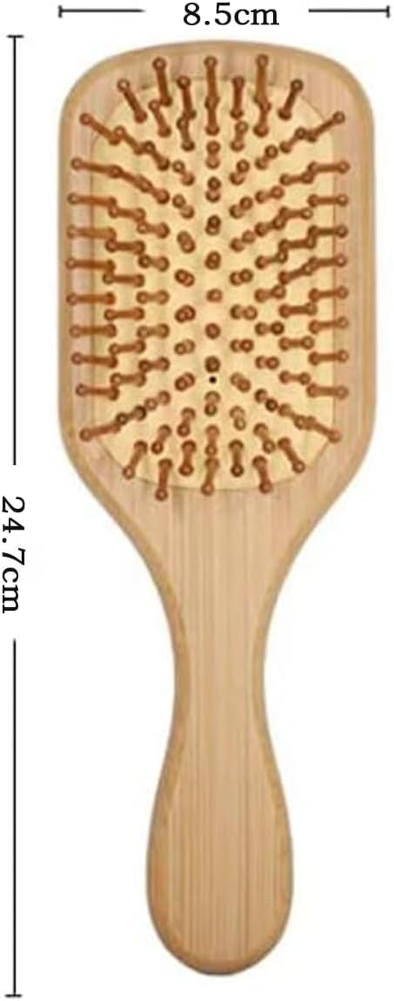 Hair Brush, 100% Natural Bamboo anti Static Hair Massage Brush, Detangling Hair Comb, Reducing Hair Breakage and Frizzy No More Tangle image number 1