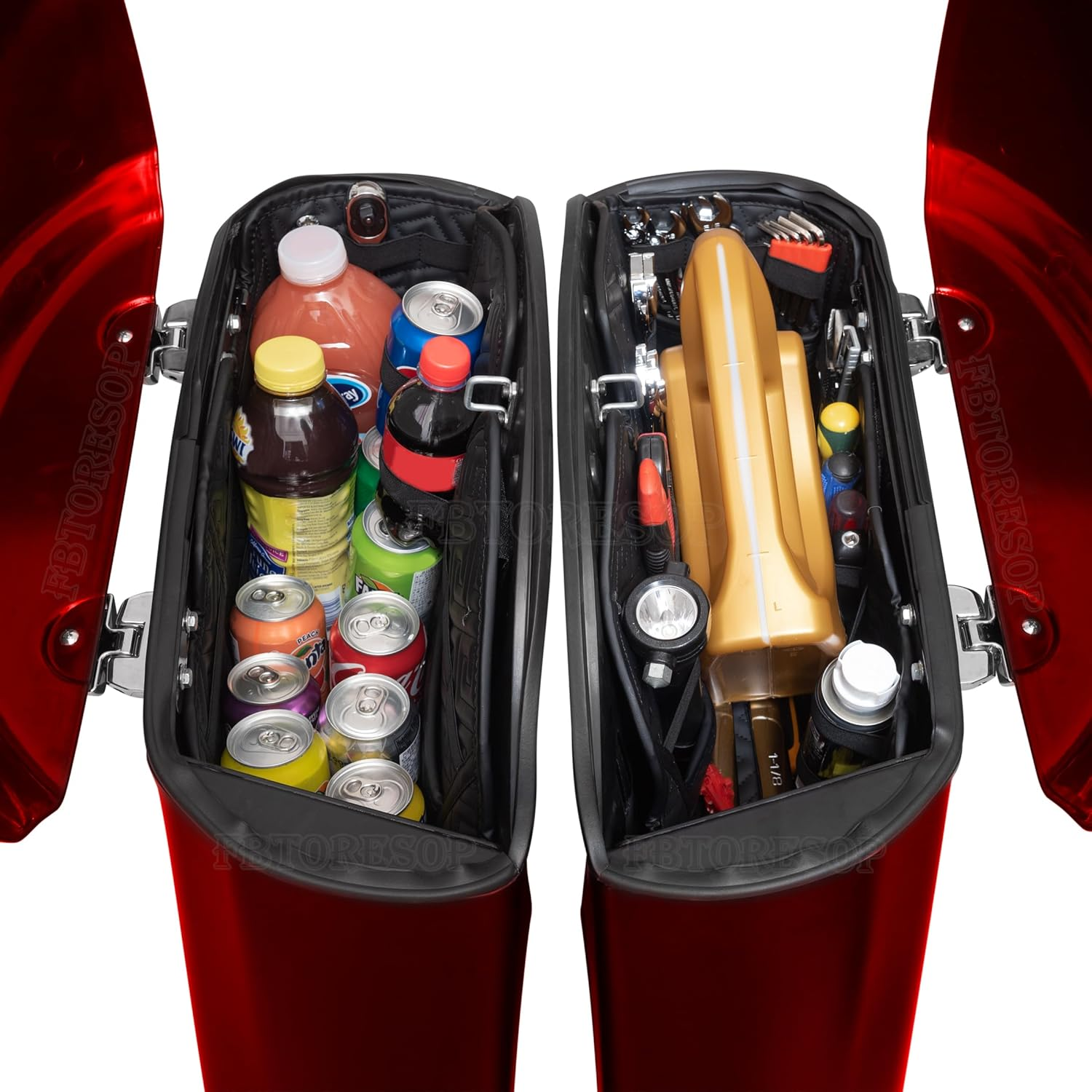 Fbtoresop Indian Saddlebag Liners Indian Chieftain Dark Horse Saddlebag Organizer round Top Double Hinge Roadmaster Elite Springfield Accessories image number 4