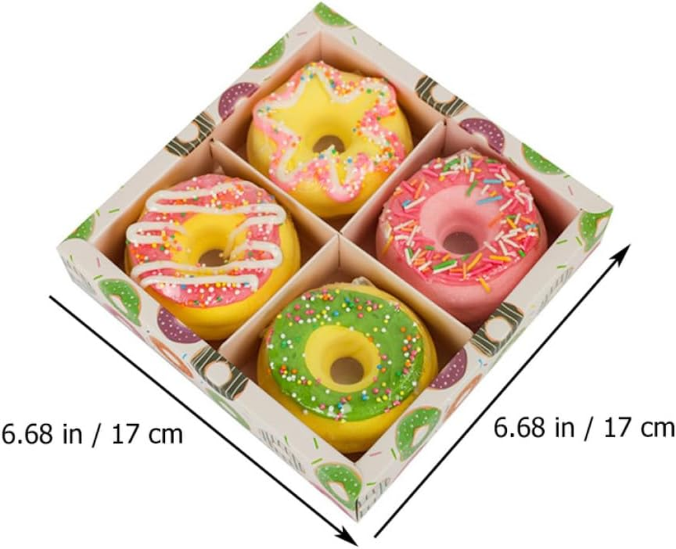 TOVINANNA Doughnut Shape Set 4Pcs 100G Moisturizing Sea Salt Balls Spa Relaxation for Boys and Girls and Adults Assorted Styles Random Style image number 2
