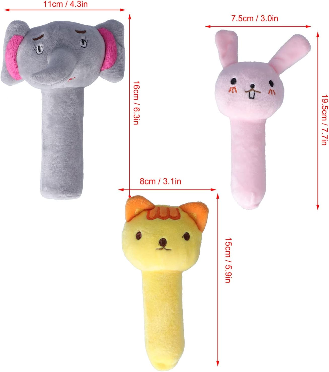 Pet Squeaky Toy, Bite Resistant Plush Squeaky Dog Toy, Creative Pet Toy Pet Sound Toy Dog Chew Toys for Puppy Small Medium and Large Dogs image number 2