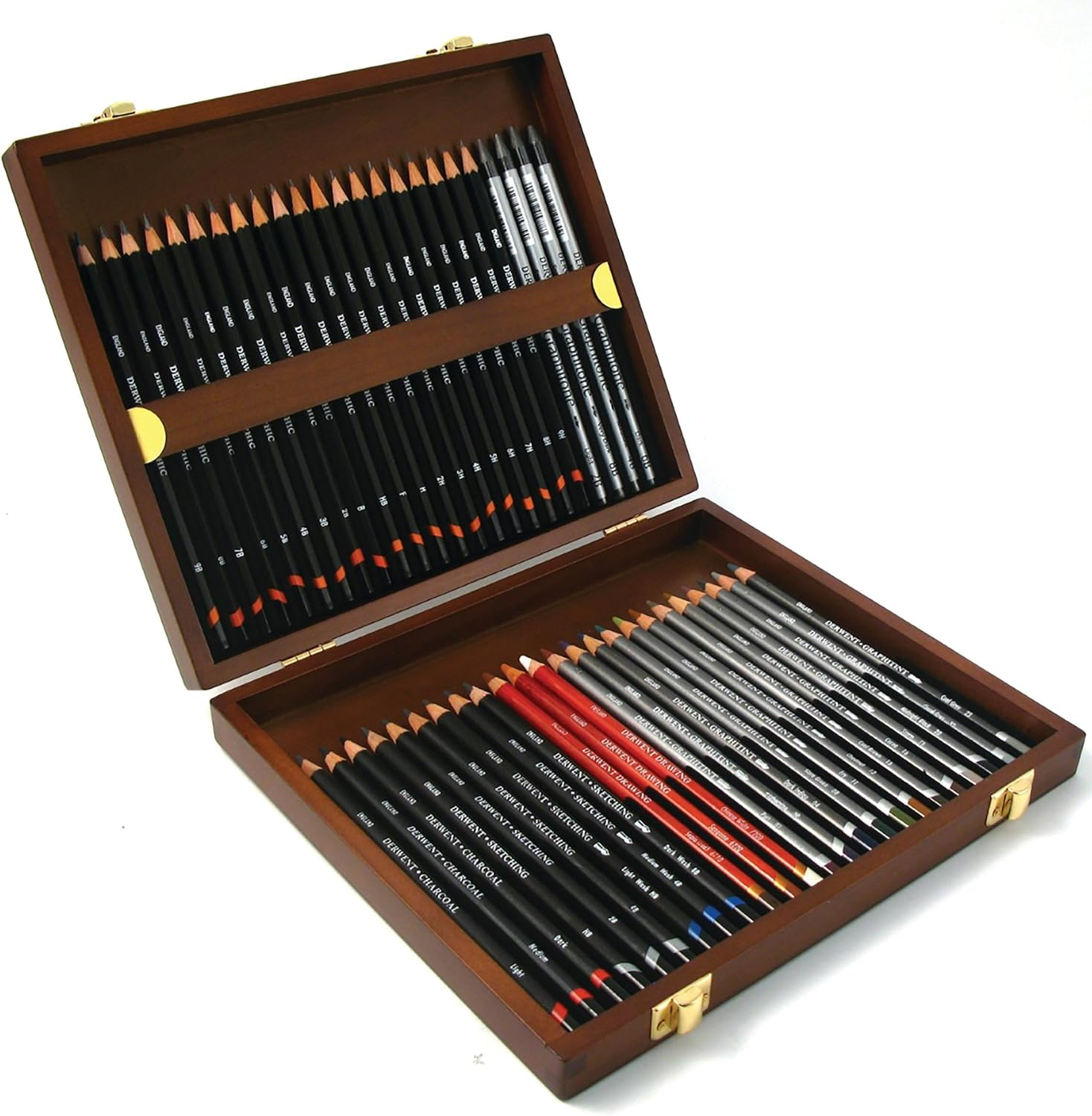 Derwent Sketching Collection, Drawing & Writing, Set of 48 Pencils in a Wooden Gift Box, Ideal for Sketching, Professional Quality, 0700759 image number 3