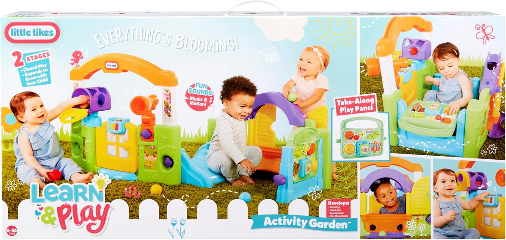 Little Tikes Activity Garden - Interactive Play Centre for Infants and Toddlers with Shape Sorter, Ball Drop, Piano and Telescope, Supports Fine Motor Skill Development - Ideal for Ages 6 to 36 Months image number 6