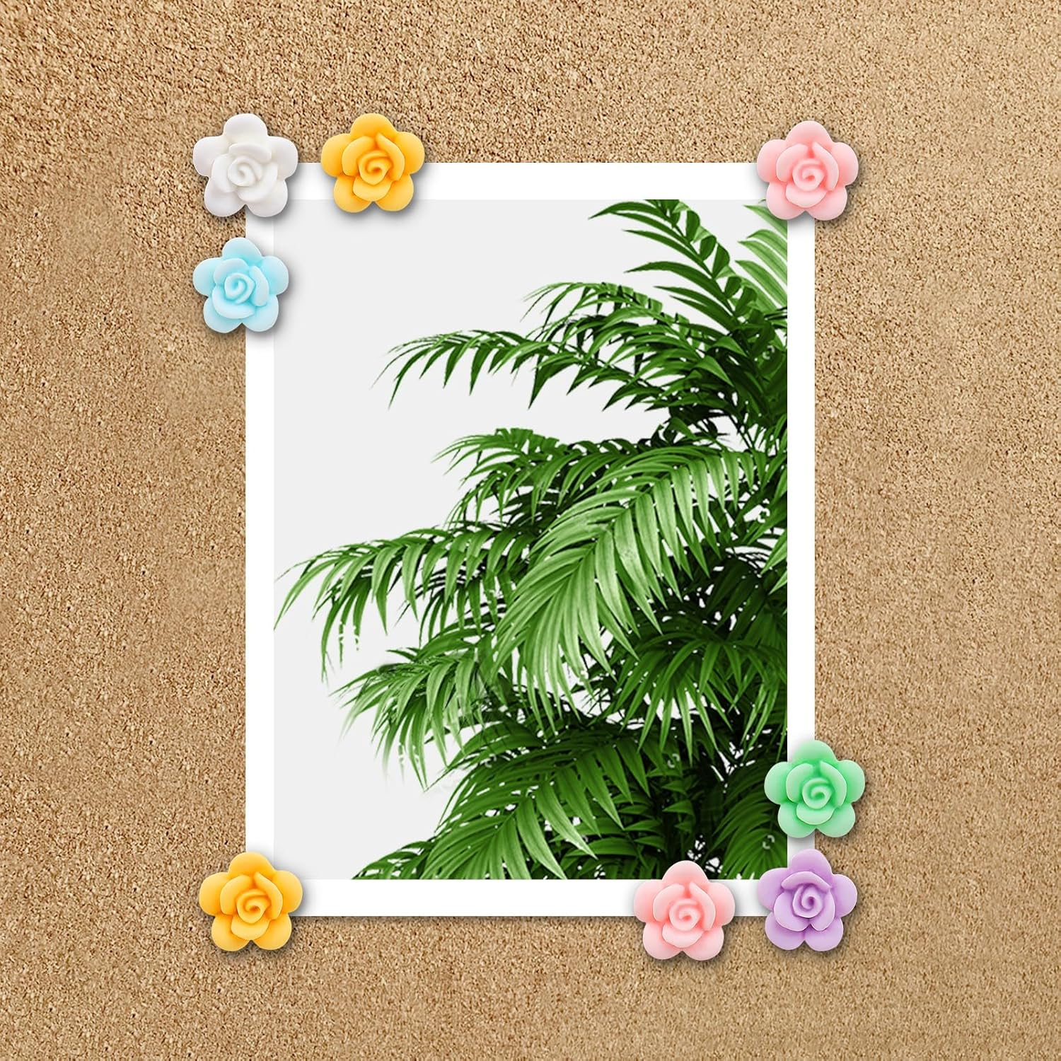 Decorative Flower Push Pins, 30Pcs Cute Thumb Tacks for Cork Board, Photo Wall, Feature Wall, Map, Bulletin Board, Office or Home