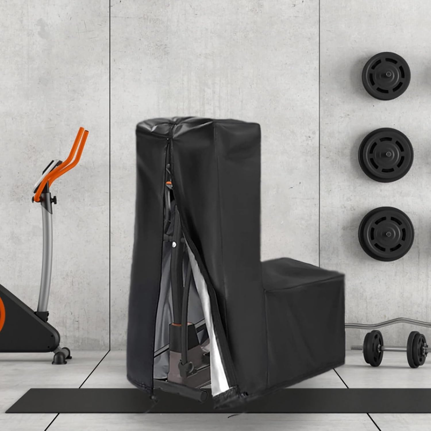 Elliptical Cover, Waterproof Elliptical Exercise Machine Cover, Exercise Trainer Cover for Home and Gym (Black, 71''L X 29''W X 65''H) image number 3