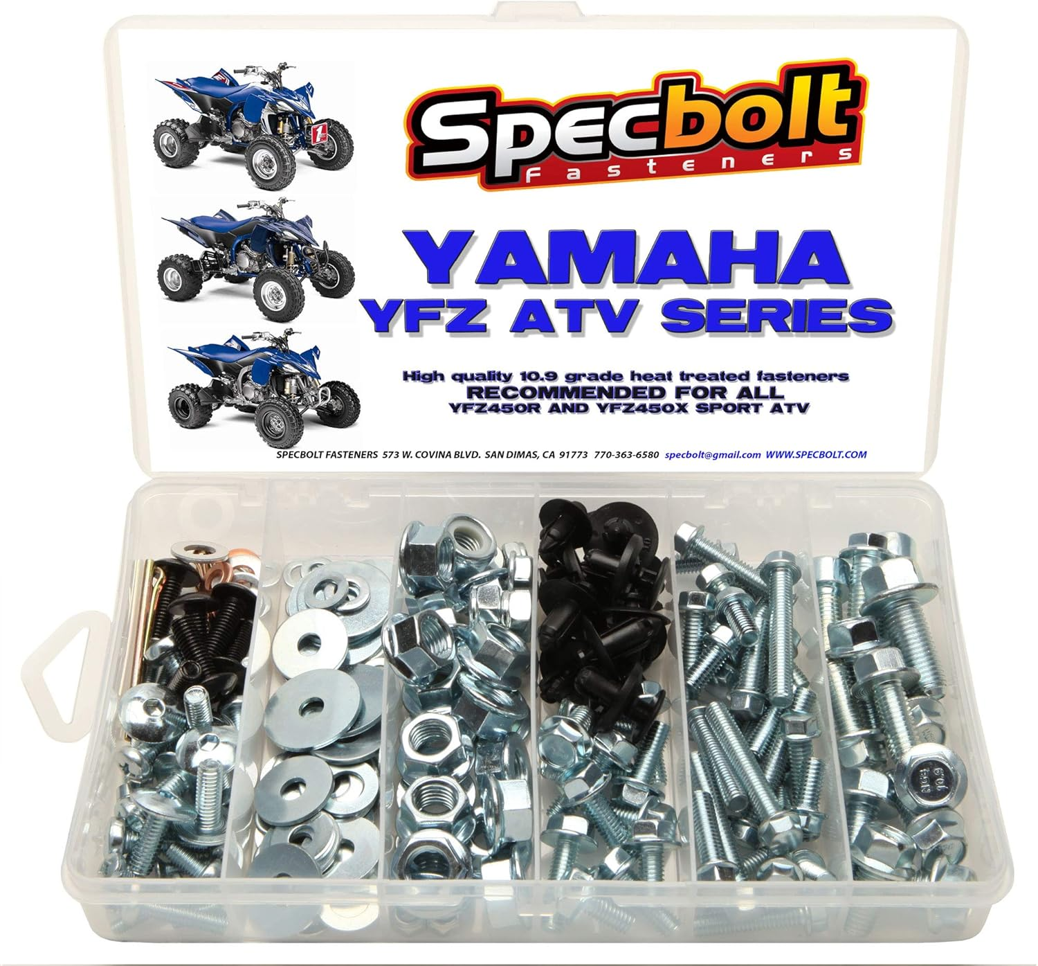 150Pc Specbolt Yamaha Bolt Kit YFZ 450 YFZ450 ATV for Maintenance Upkeep & Restoration OEM Spec Fasteners ATV Quad