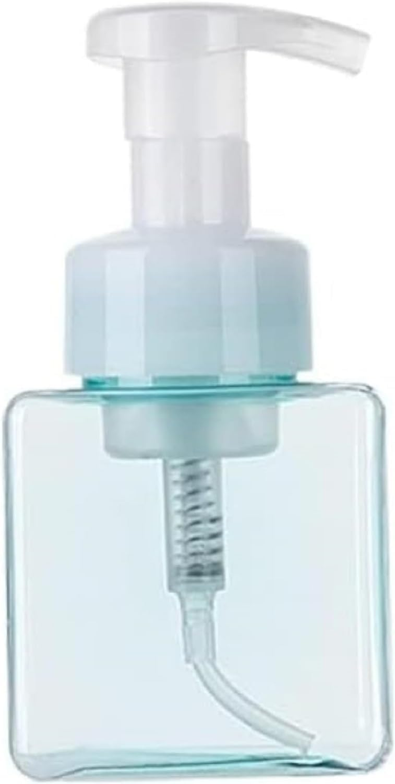 Refillable Plastic Pump Bottles, 250Ml, Square Foam Dispenser, Empty Liquid Hand Soap Bottles, Foaming Shampoo Dispenser for Body Wash Tools and Accessories (Light Blue, One Size) image number 4