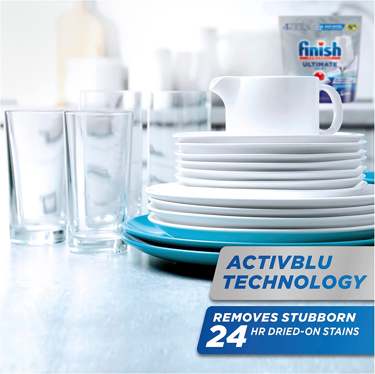 Finish Powerball Quantum Dishwasher Tablets, Lemon Sparkle, 100 Tablets image number 6