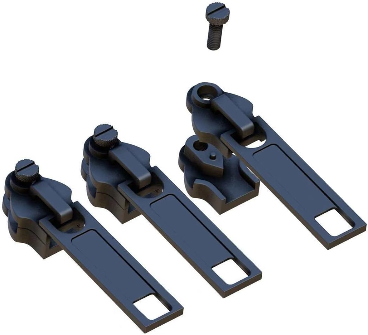 Universal Zipper Repair Kit for Jackets, Luggage, Bags,Backpack Self-Assembly, Zipper Replacement Repair Kit for #5 Zippers (Black,3Pcs) image number 1