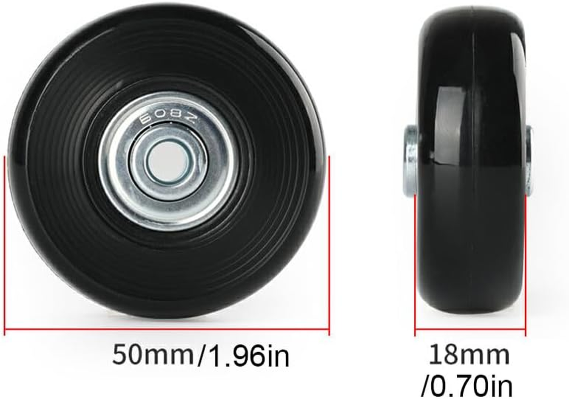 EUIOOVM 2Pieces Smooth Wheels and Lightweight Construction for Easy Rolling Durable PU Small Suitcase with Wheels Travel Luggage as Shown 50Mm*18Mm 1 image number 1