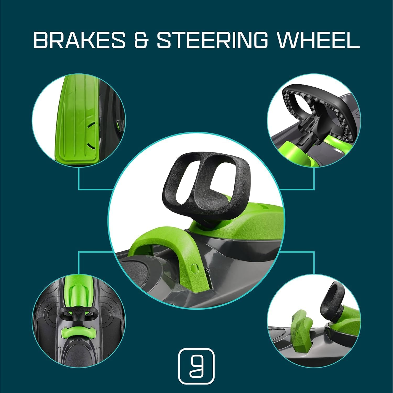 Gizmo Riders Stratos Snow Bobsled for Kids- 2 Person Steerable Snow Sled for Ages 3 and Up