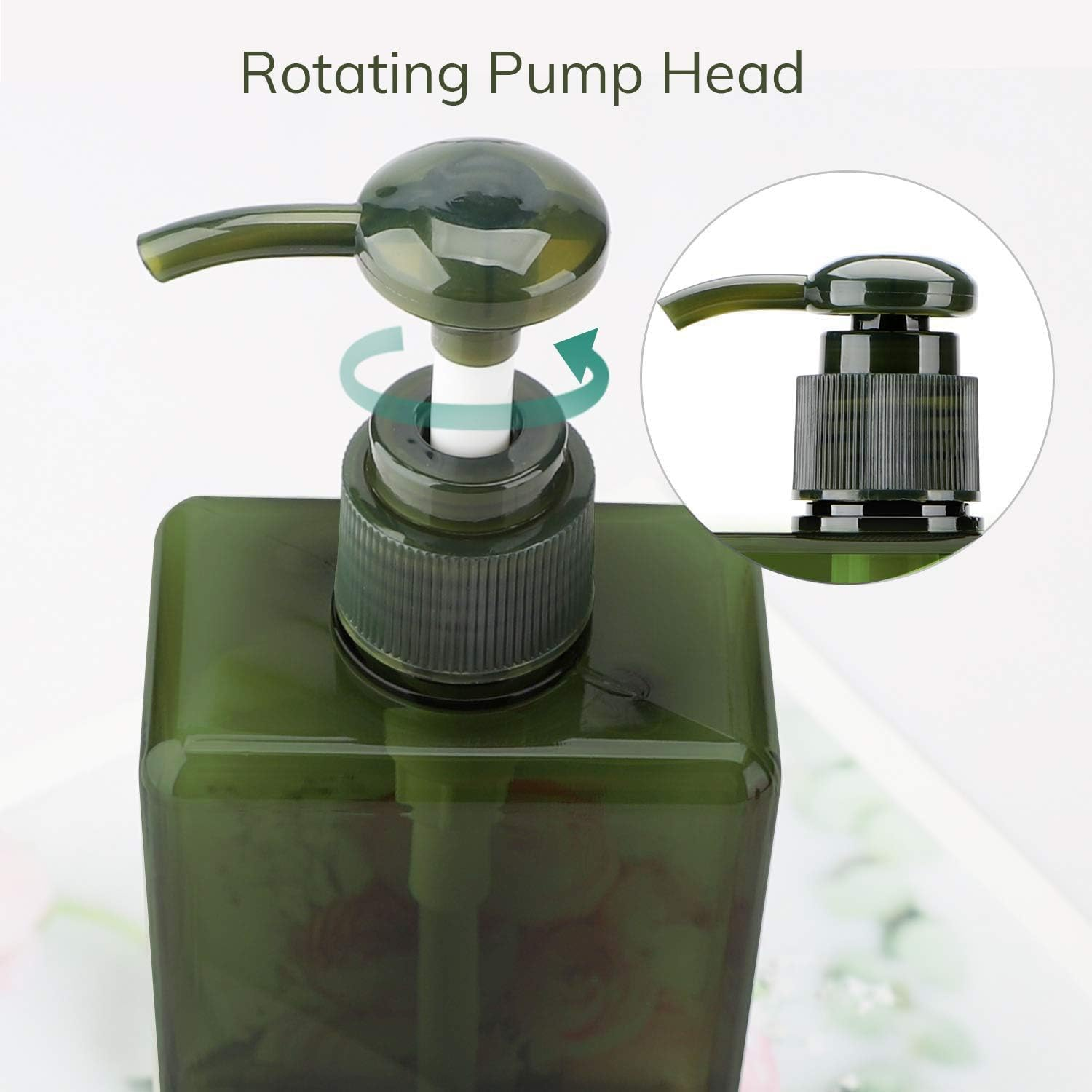 Empty Plastic Pump Bottles Dispenser,6 Pcs 100Ml Travel Pump Bottles Set,Refillable Toiletries Containers,Clear Plastic Pump Bottle Dispenser,Empty Reusable Plastic Lotion Pump Bottle