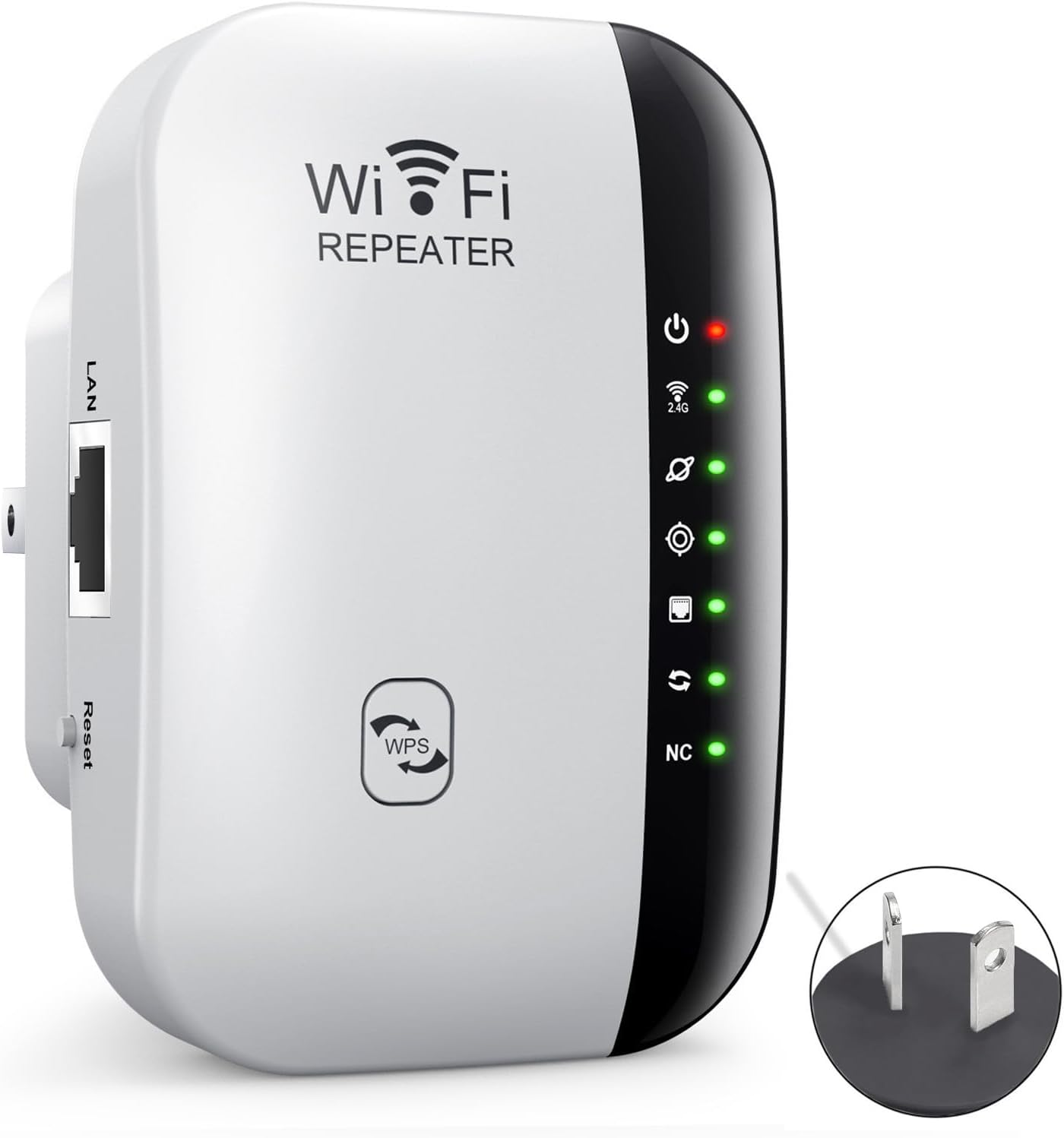 Wifi Range Extender, Signal Intensifier, Remote Amplifier with Ethernet Port, Wireless Internet Repeater, 1 Key Setting (Covering 5000 Square Feet, Connecting More than 50 Devices)-B