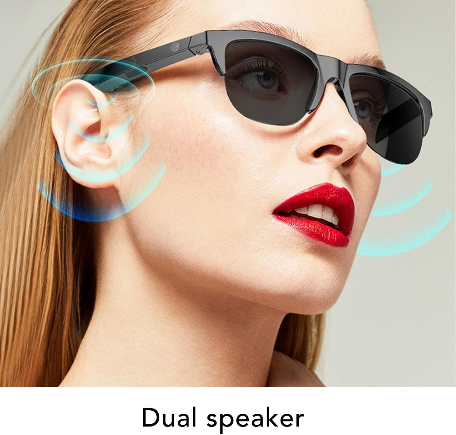 Bluetooth Sunglasses with Speakers, 6H Playtime Smart Glasses, HD Dual Speakers & Mic, Touch Control, Magnetic Charging, for Men Women Running/Cycling image number 2