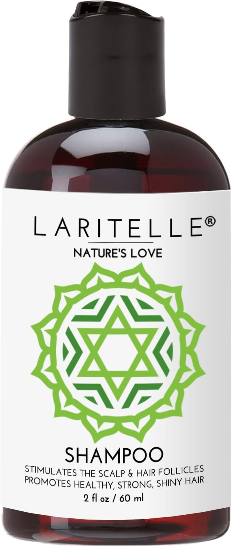 Laritelle Organic Travel Size Shampoo 2 Oz Organic Quinoa + Keratin + Follicle Stimulating Rosemary, Ginger & Grapefruit Hair Loss Prevention, Clarifying, Softening, Strengthening NO GMO. Vegan image number 1