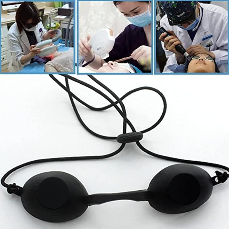 Safety Goggles, Safety Beauty UV LED Eye Protection Glasses, LED Protective Glasses, UV Solarium Protective Glasses, for Sunbed Beauty Patients Sunglasses IPL Treatment LED Light Therapy, 3Pcs image number 5