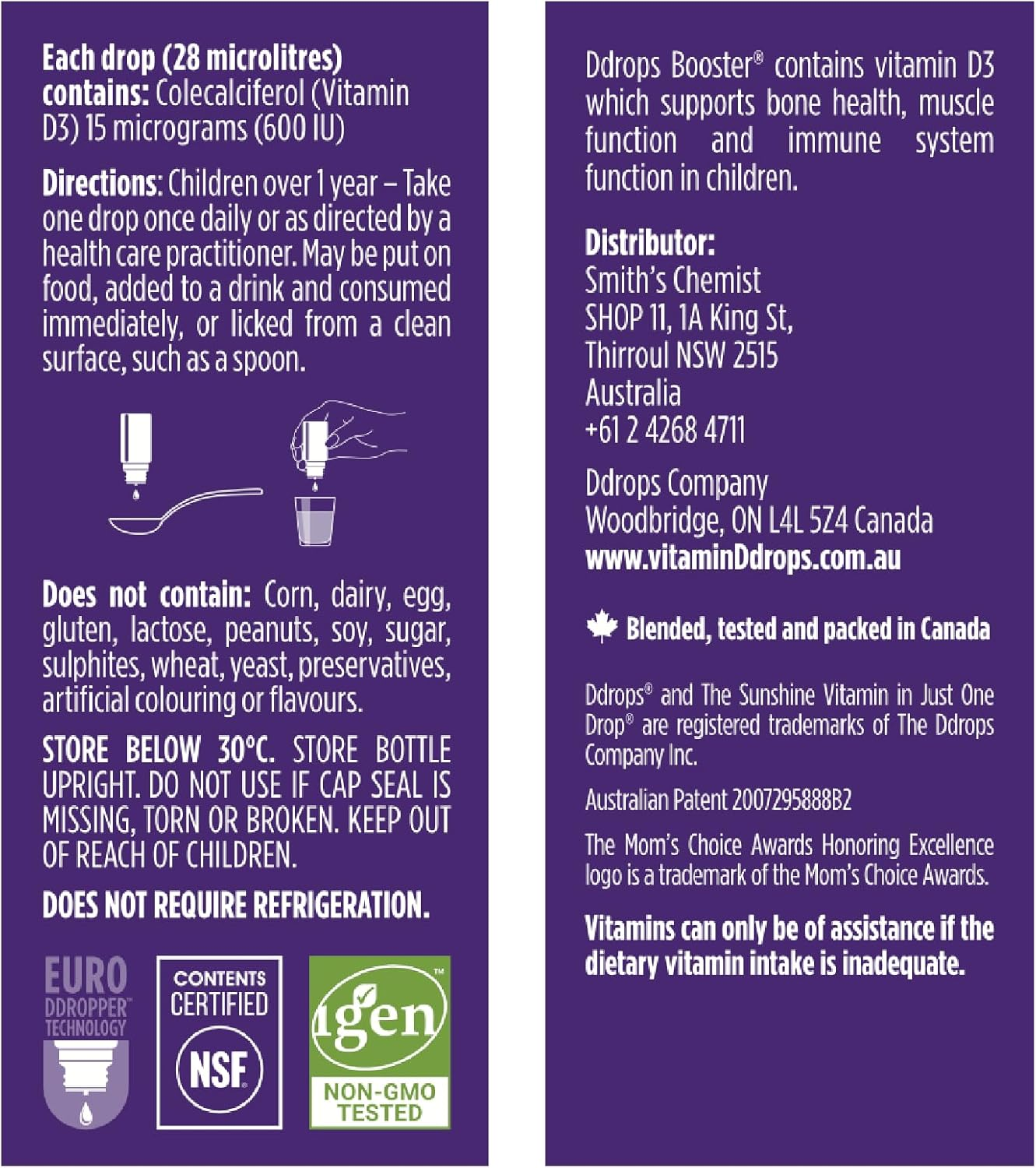 Ddrops Booster Kids Vitamin D3 Drops &ndash; Supports Bone Health, Muscle Function and Healthy Immune System Function &ndash; for Children 1 Year and Up. No Preservatives, No Sugar, Non-Gmo image number 6