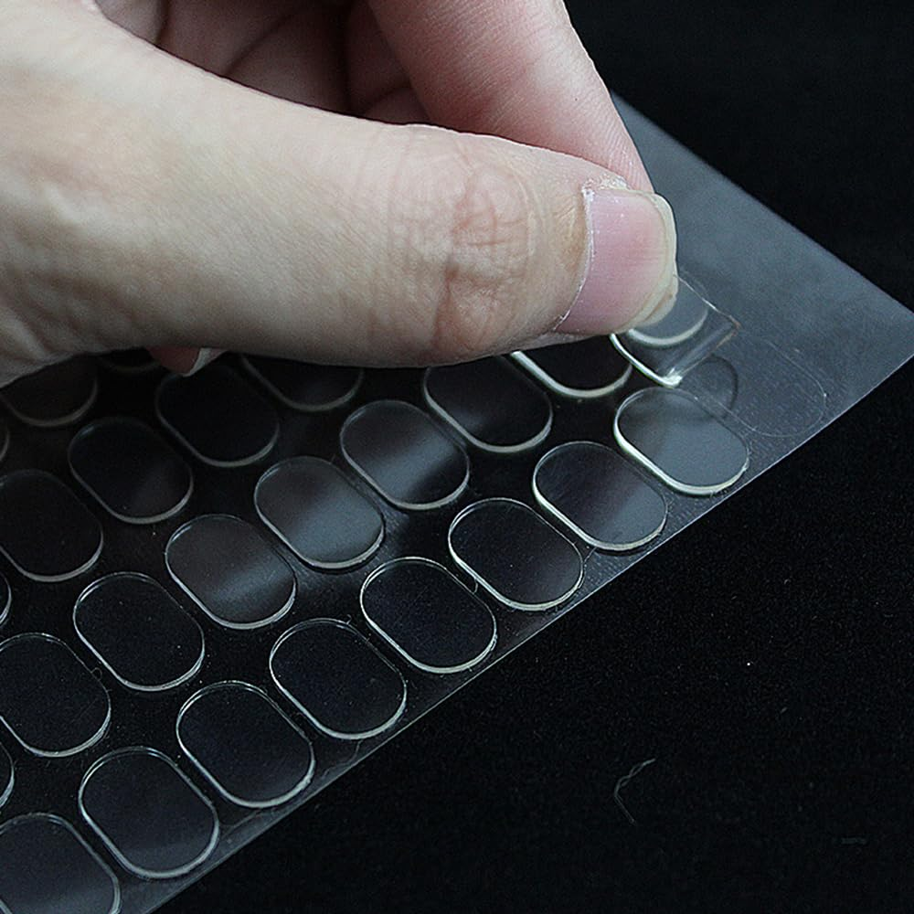 1200Pcs Clear Sticky Tack for Walls, Double Sided Adhesive Dots Clear Sticky Tack Putty Removable,High Strength Glue Point Stickers Dot for Gift Wrapping DIY Scrapbooking Photo Cards Crafting image number 3