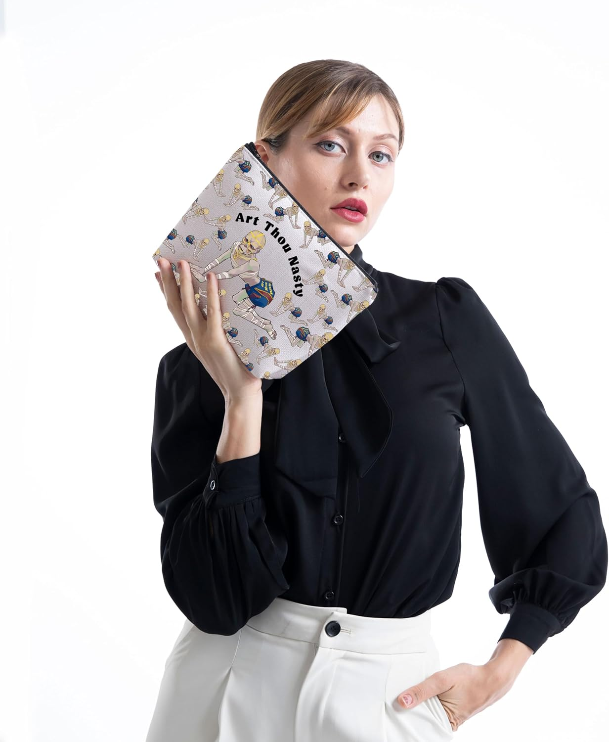 MNIGIU Withers Makeup Bag Withers Fan Gift BG3 Merch Art Thou Nasty Quote Gift, Art Thou Nasty Bag image number 6