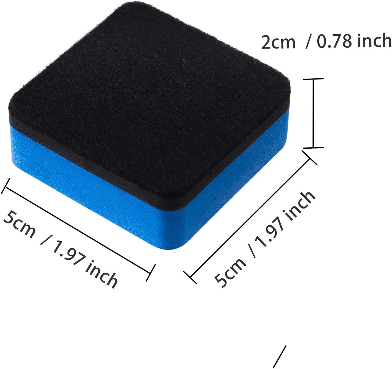Dry Erase Erasers, Eeoyu 40 Pack Magnetic Whiteboard Dry Erasers Chalkboard Cleaner Wiper for Kids and Classroom Teacher Supplies Home and Office, Blue image number 4