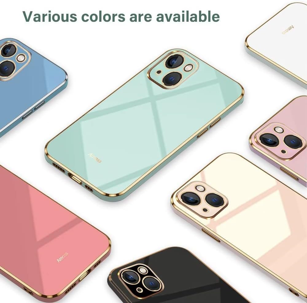 EASSGU Galvanised Frame Mobile Phone Case for Oppo A9 2020 / Oppo A5 2020 (6.5 Inches), Soft TPU Silicone Protective Case - White image number 2