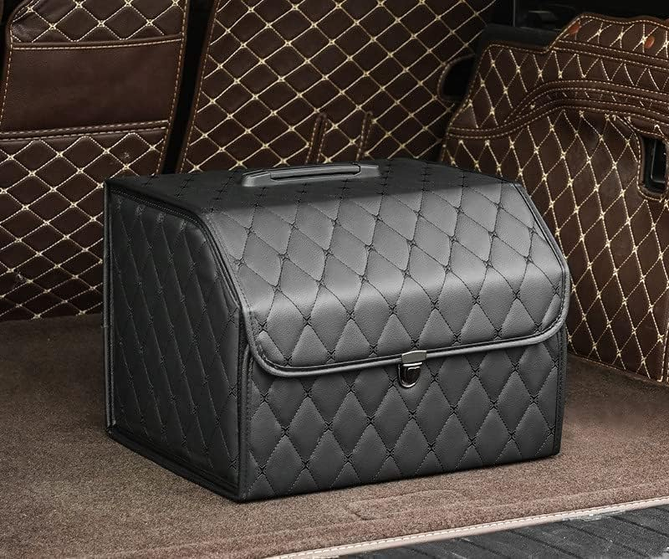 Car Trunk Organizer, Multipurpose Car Storage Organizer with Lid, Portable Collapsible Waterproof Trunk Storage Organiser Suitable for Car, SUV & Trucks (Large) image number 6