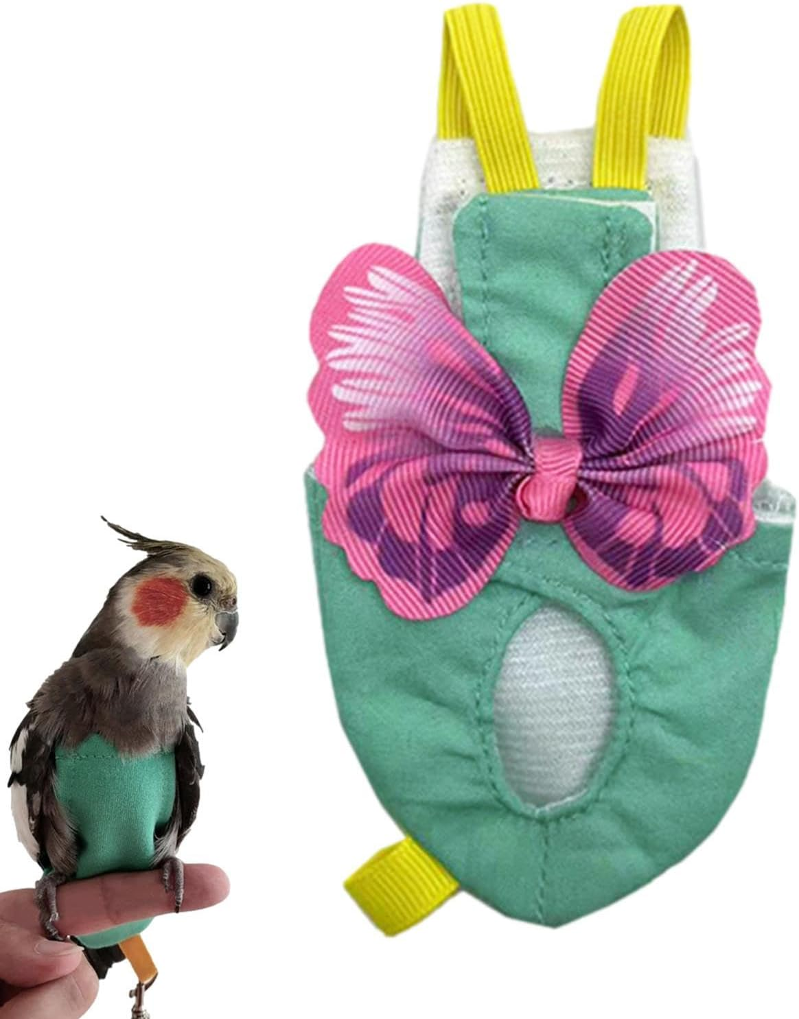 Bird Harness | Soft Bird Diapers Suite | Pigeon Pants for Small Medium Birds Parakeets Parrot Cockatiel, Bird Diapers for Parrots, Bird Clothes Pochy