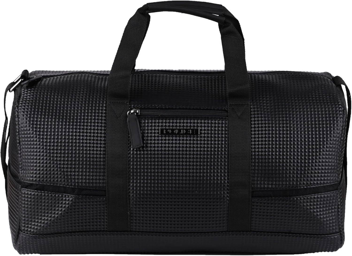 Police Faux Leather Travel Bag for Men and Women, Work Bag for Gym, Weekend, Duffle Bag Black, Black, Hand Luggage, Black, Hand Luggage image number 1