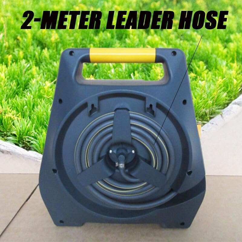Garden Manual Rewind 15M+2M Water Hose Retractable Hose Reel Spray Gun