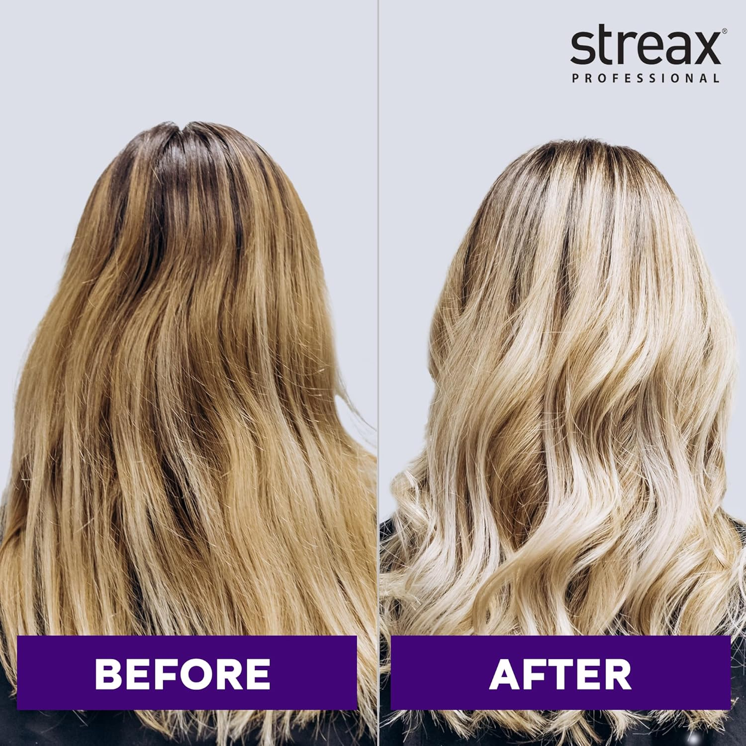 Streax Professional Yellow Deleted! Purple Shampoo, 300 Ml I for Prelightened, Blonde & Grey Hair I Sulphate & Paraben Free image number 6
