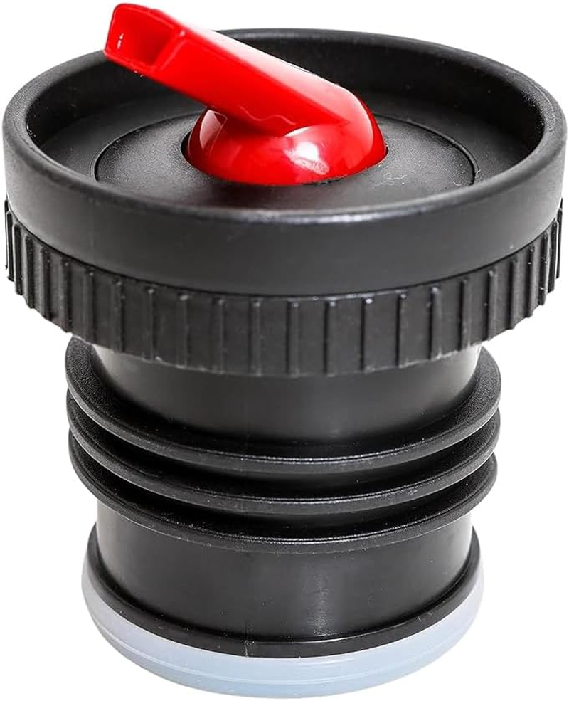 Thermos Stopper Pi-Co De Mate Replacement for Stan-Ley Clas-Sic Vacuum Insulated Wide Mouth Bottle,Vacuum Cup Insulated Accessories,Leakproof Splashproof Black-Red (1QT, 1.1QT, 1.5QT, 2QT, 2.5QT)