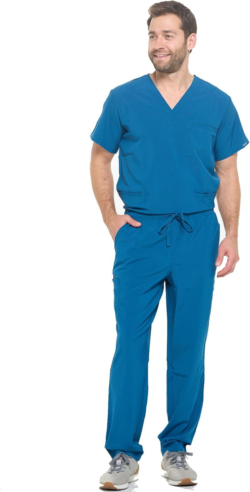 Dagacci Medical Uniform Unisex V-Neck Utility Cotton Scrub Set