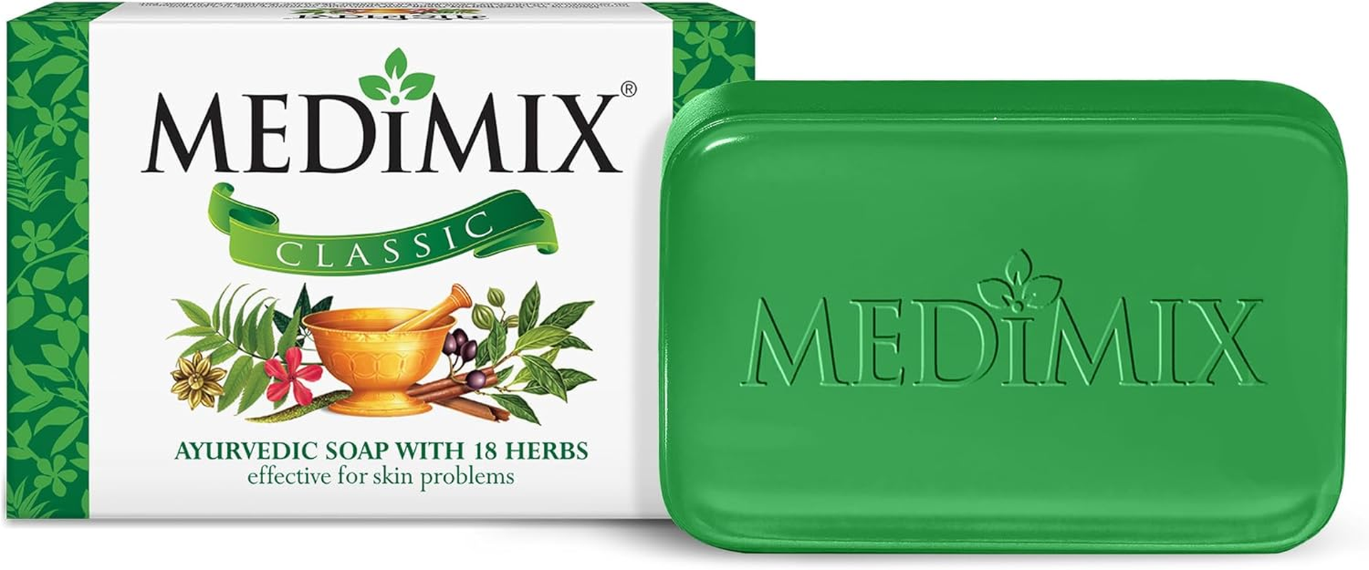 MEDIMIX - Savon Ayurv&eacute;dique 75 Gr Aux 18 Plantes, Pour Traiter L'Acn&eacute;, Les Odeurs Corporelles Et Les Infections De La Peau image number 5