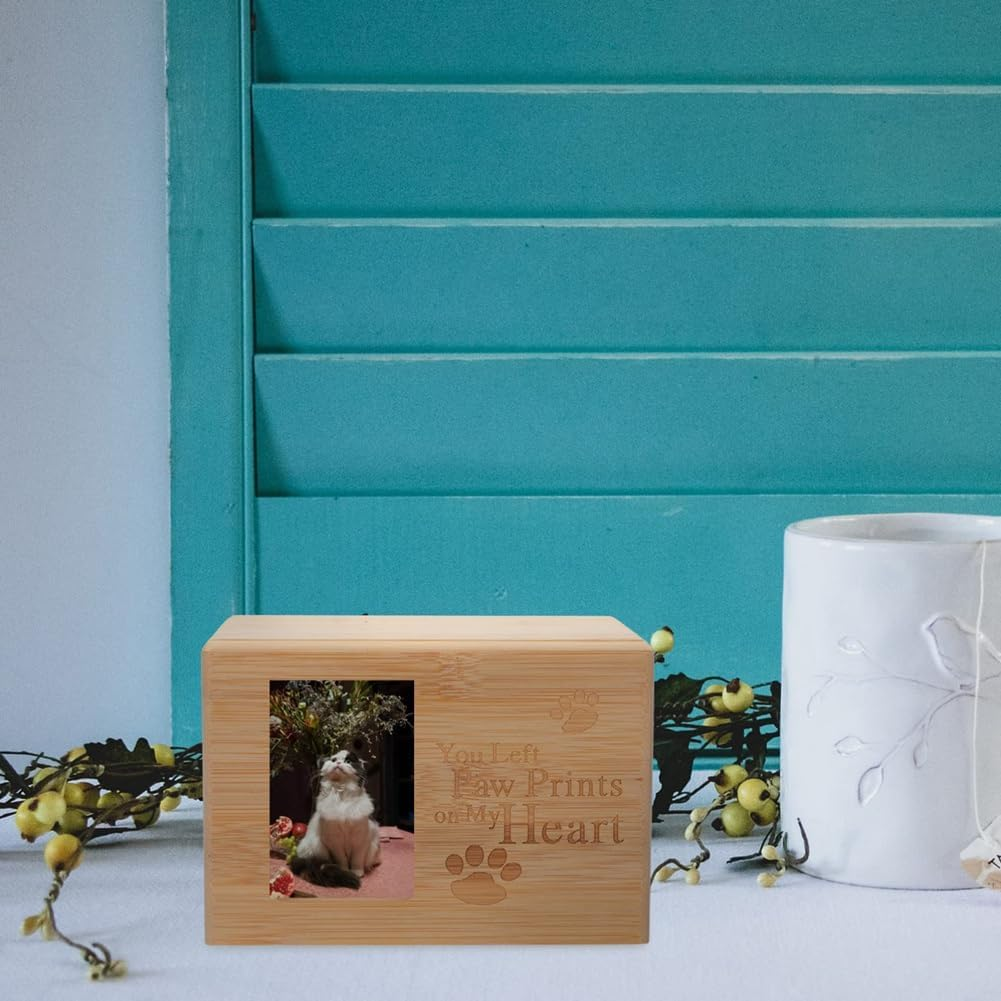 Elqater 1Pc Pet Urn Ashes Urn Photo Frame Urn for Ashes Photo Frame Urn Decorative Urns for Ashes Dog Cremation Case image number 4