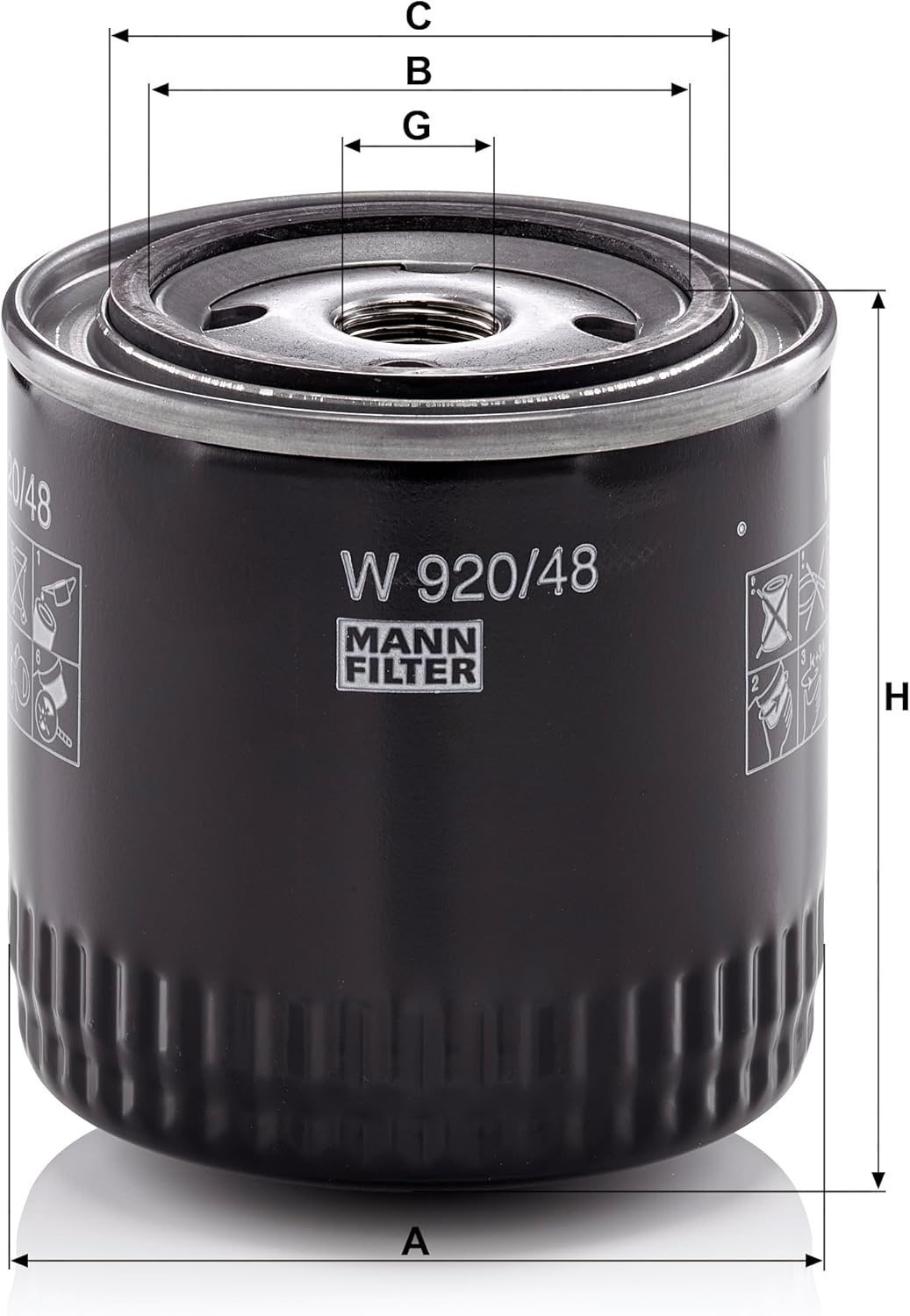 Original MANN-FILTER Oil Filter W 920/48 &ndash; for Passenger Cars image number 3