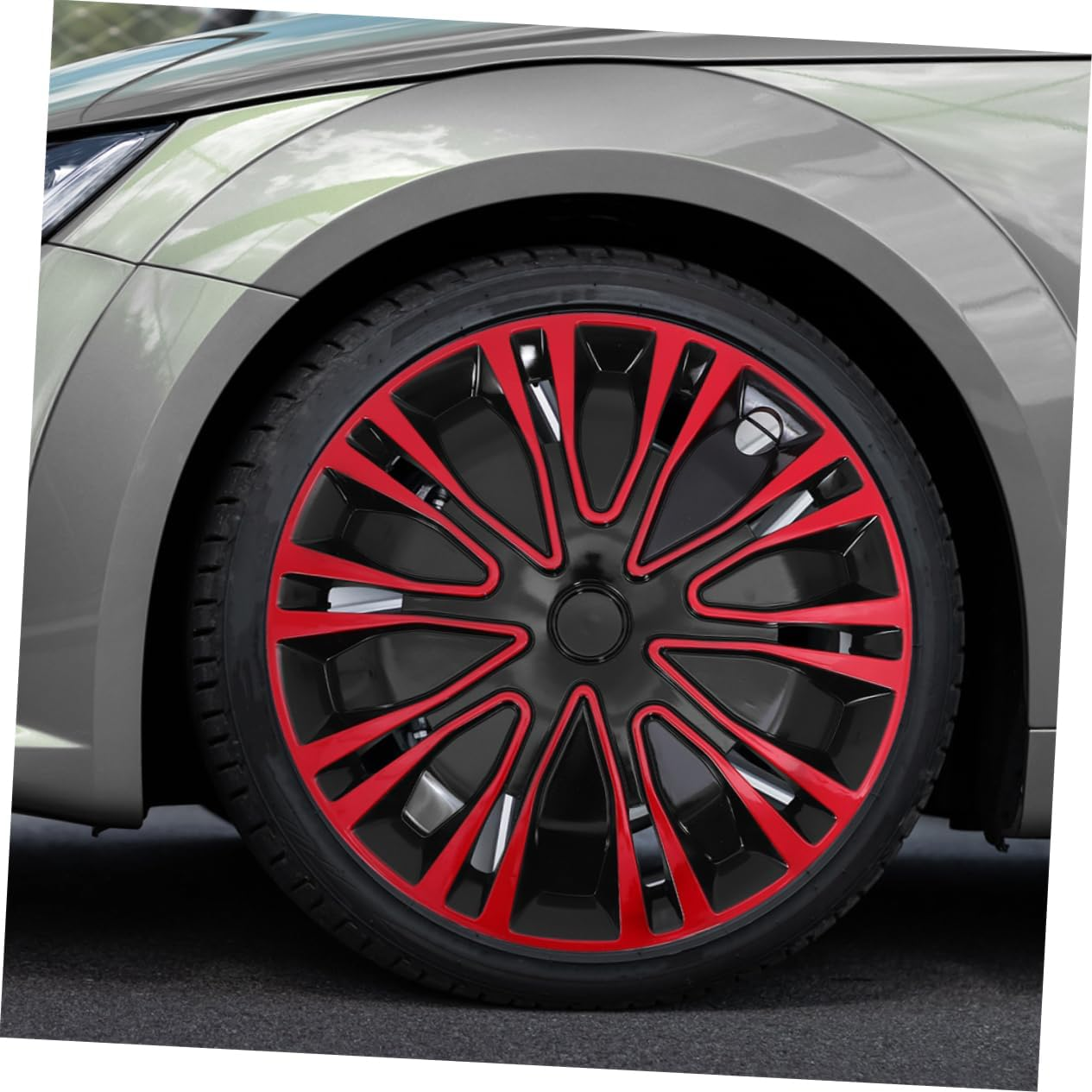 Ciieeo Automotive Wheel Hub Cover Decorative Hubcap Accessory for Cars Lightweight Design Protects Wheels from Dirt and Debris Sleek Style for Rims image number 5