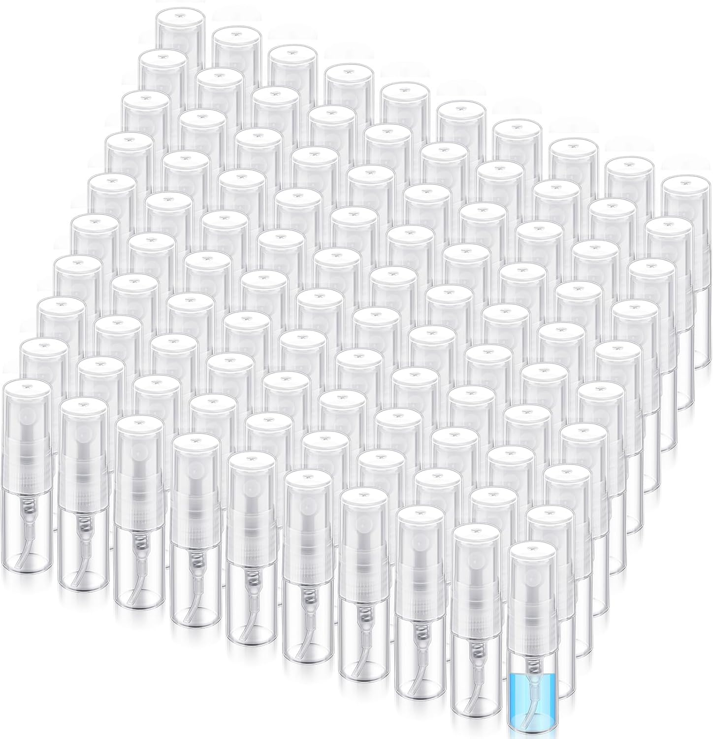 Zhehao Mini Spray Bottles 2 Ml Clear Glass Perfume Bottles Refillable Fine Mist Perfume Atomizer Portable Empty Sample Containers for Cleaning, Essential Oils, Travel image number 5