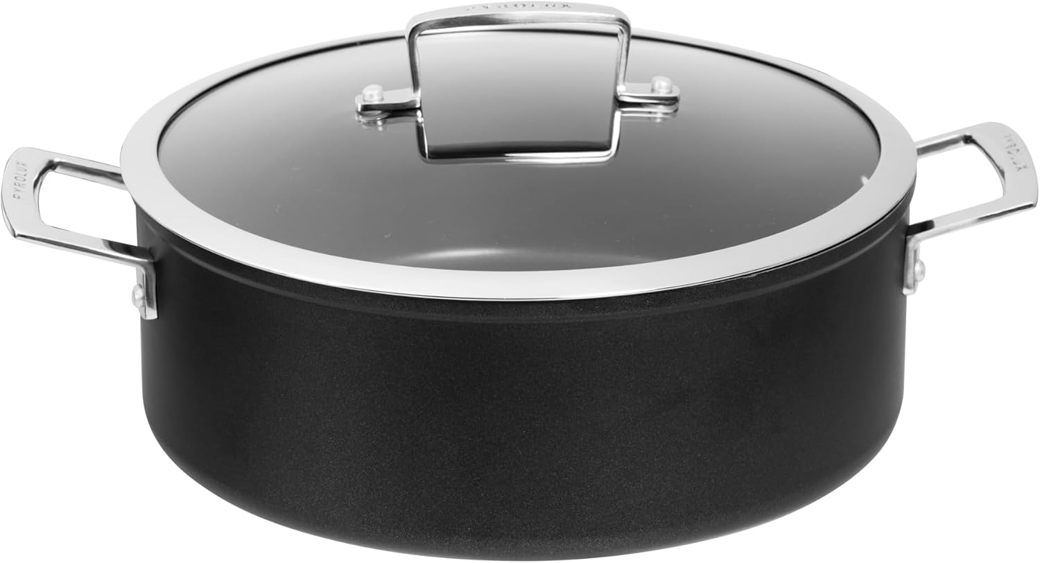 Pyrolux Ignite Casserole with Lid, 28 Cm/5.9 Litre Black