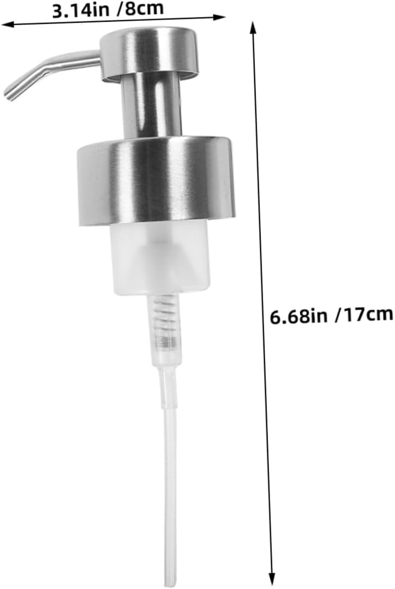 RORPOIR 2Pcs Stainless Soap Pump Replacement for Dispenser Foam Soap Dispenser Pump for Shampoo Lotion