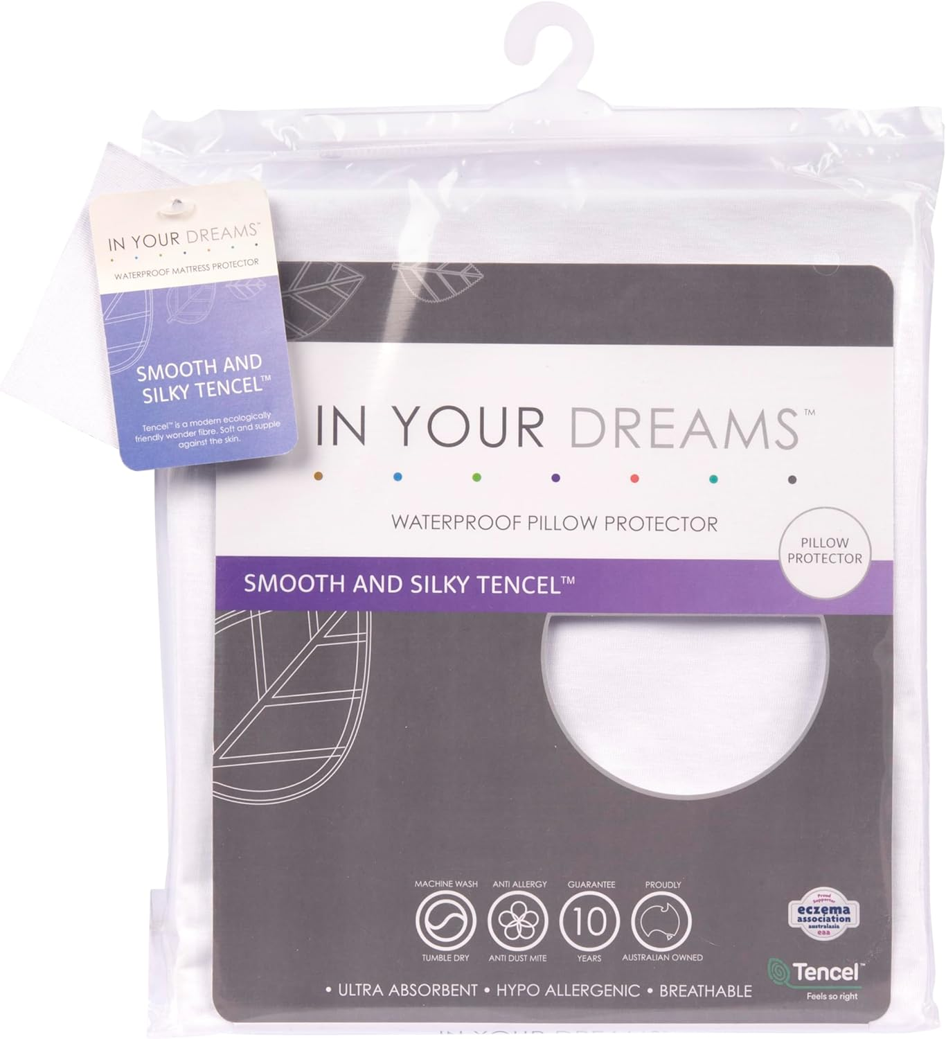 In Your Dreams Tencel Waterproof Pillow Protector, White image number 4