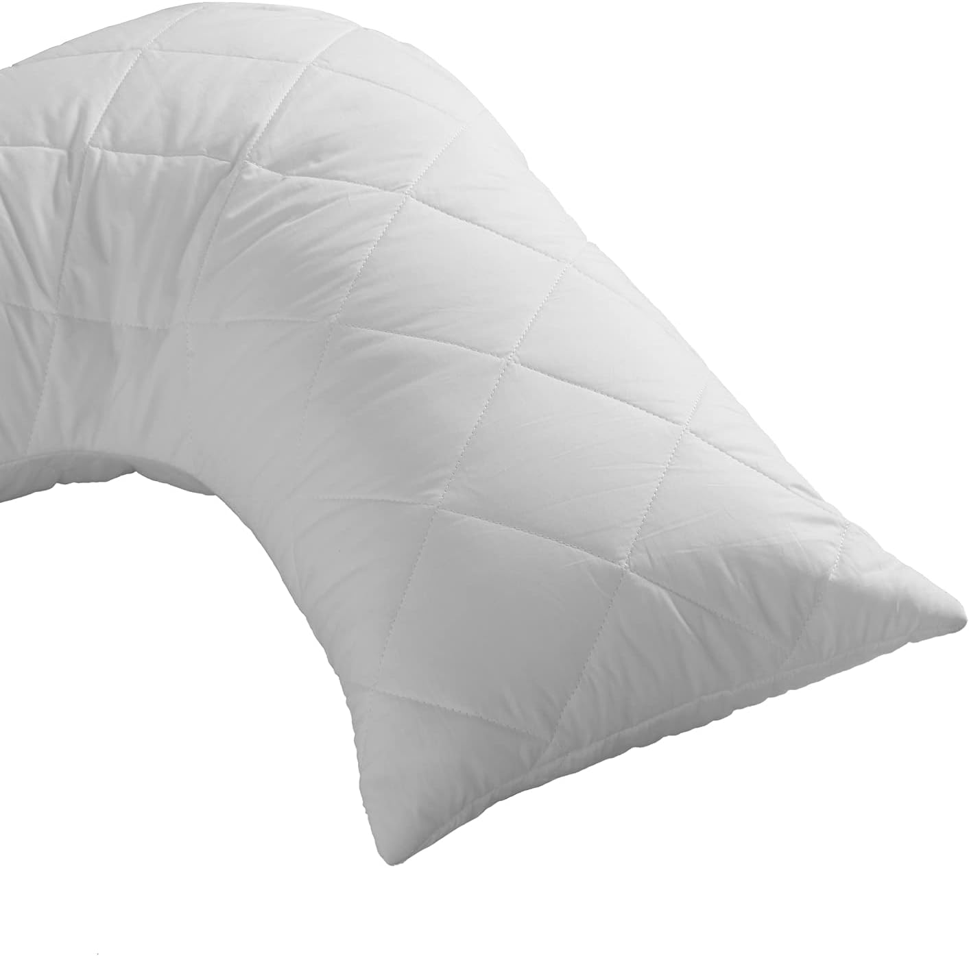 Dreamaker Delux Microfibre Fill Antibacterial Odour Control Cotton Quilted Pillow Case Cover Protector Purafresh Treated Anti-Microbial Anti-Dustmite Protection Machine Washable - V Shape (78X36Cm) image number 3