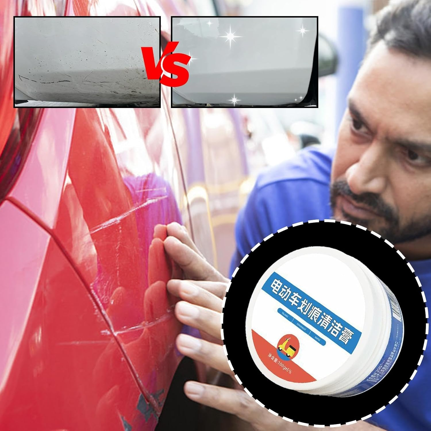 Car Scratch Repair Paste | Car Paint Scratch Correction Wax,Long-Lasting Multipurpose Swirl Repair for Bird Droppings image number 6