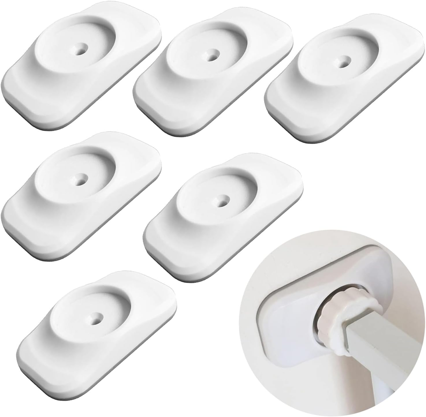 6Pcs Safety Gate Wall Protector Wall Saver Stair Gate Wall Protector Anti-Slip Stair Gate Wall Protector for Protecting Baby Pet Safety Baby Gate Wall Protector Replacement Parts Bundle image number 6