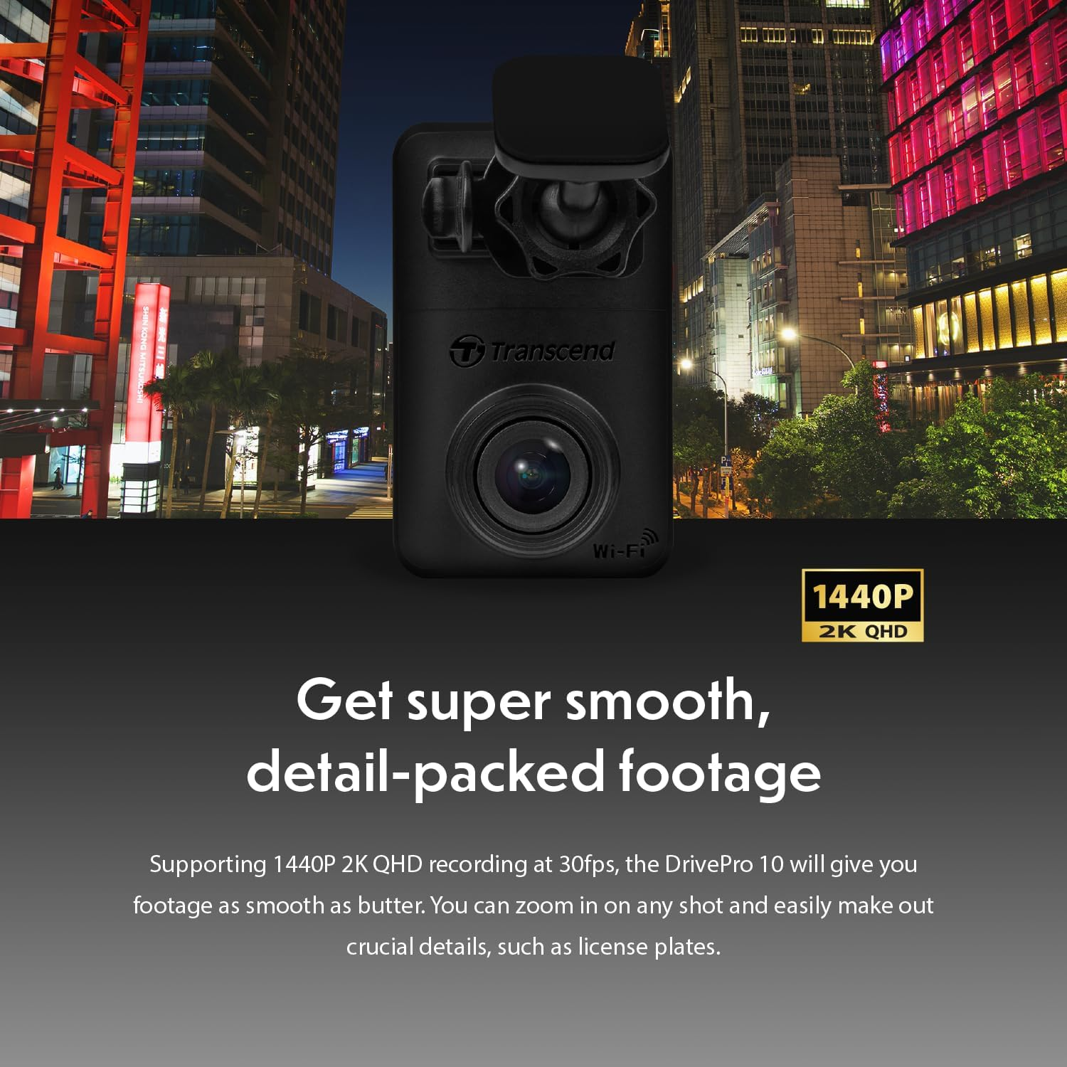 Transcend 64GB Dashcam Drivepro 10 Non-Lcd -2K QHD 1440P image number 3